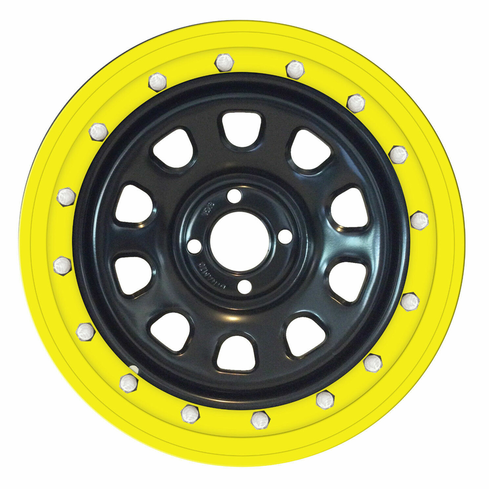 Autotecnica Beadlock Bead Lock Simulator Kit Suits 15" Rims 4WD & Passenger Set of 4 Yellow