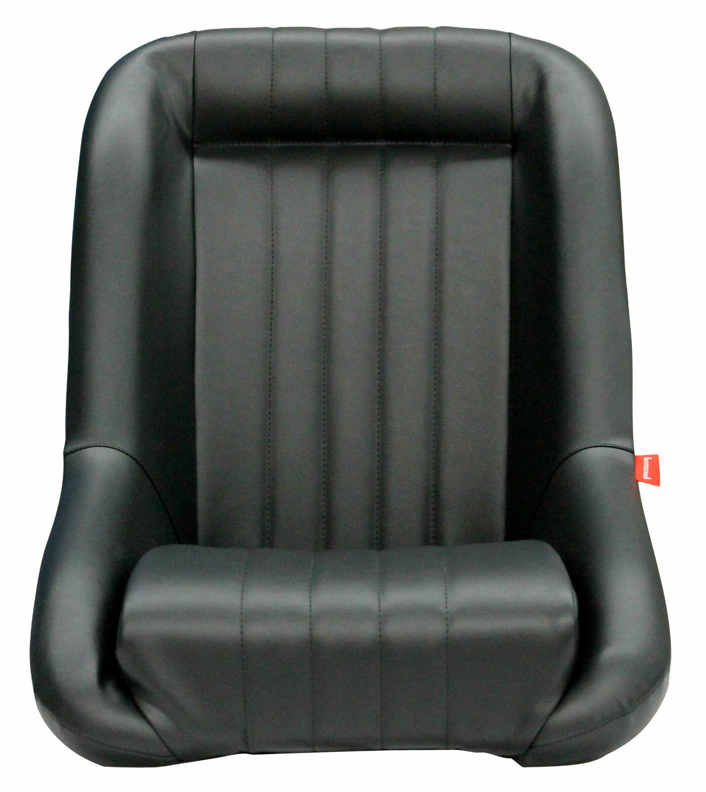 Classic Low Back PU Leather Bucket Seats Car Fixed Back Black for