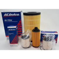 Genuine AC Delco Service Filter Kit Oil Air Fuel Cabin ACK17 (ACK21) ACDelco For Holden Colorado RG Cab Chassis 2.8 TD 4x4 (U148LH, U148MH) 2.8LTD LWH