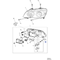 Genuine Holden Headlamp Washer Cover / for Squirter Bi Xenon for WM WN 2006 to 2017 Statesman Caprice HSV Grange - Right Hand