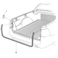 Genuine Holden / HSV Tailgate Rubber Seal "U" Shaped VF Ute (Used For Models With Genuine Hardlid) On Body