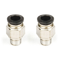 Genuine SAAS Diff Breather Fitting Straight Push in 8mm to M8 Pack 2