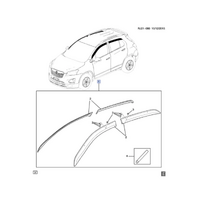 Genuine Holden Tinted Weathershields Kit Slimline - All 4 Doors - for Trax TJ 2016 to 2020