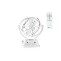 Fresca Fan 12v Or 24v Volt White With Remote Fresca AC Ultra Quiet 360° Directional Airflow Boats/Caravans/RV/Cars/Trucks