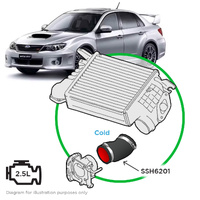 Genuine SAAS SSH6201 For Subaru WRX  2.0-2.5 2008-on Silicone Intercooler Pipe Cold Side