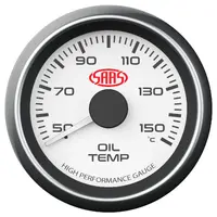 Genuine SAAS Performance Transmission Oil Temp 52mm Analog Gauge White Face 4 Colour 