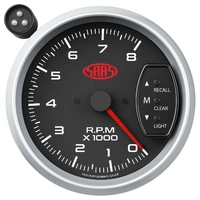 Genuine SAAS Performance SG-TAC334Bs2 Tacho Tachometer 3 3/4" 95mm Analog Gauge Black Face