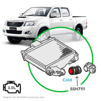 Genuine SAAS SSH1111 Silicone Intercooler Pipe Cold Side - For Toyota Hilux 3.0L 1KD-FTV 2005-2015