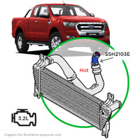 SAAS Silicone Intercooler Rear Hot Pipe for Ranger/BT50 2011-2022 3.2L Blue