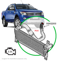 SAAS Silicone Intercooler Rear Hot Pipe for Ranger/BT50 2011-2020 2.2L Black