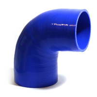 SAAS 90Deg 4 Ply Silicone Reducer 89mm x 102mm Blue