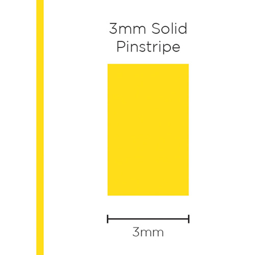 Genuine SAAS Pinstripe Solid Yellow 3mm x 10mt