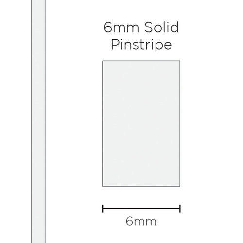 Genuine SAAS Pinstripe Solid White 6mm x 10mt