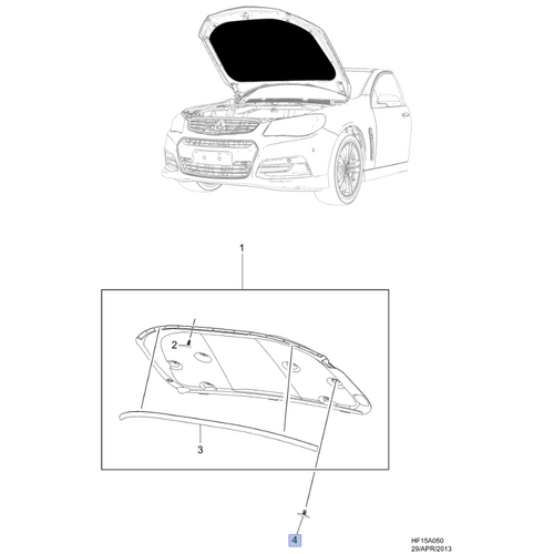 Genuine Holden Retainer Clip Kit (6) for Under-Bonnet Sound & Heat Insulation for All VF Models Including HSV (Item 4 only) 