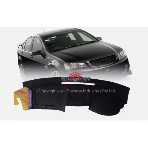 Genuine Shevron Dash Mat Black For Holden Commodore VE SV6 SS SSV Series 1 Only Up to 08/2010 Sedan Ute Sportswagon - Air Bag Safe