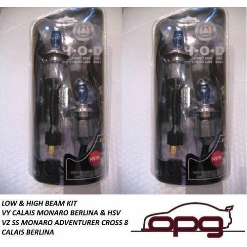 Autotecnica Xenon Hod 5500k H11 Bulbs 55w for V2 VY VZ Monaro Kit 4 Globe Kit