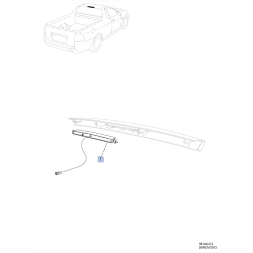 Genuine HSV High Mount centre Brake Light LED lamp for VF GenF GenF2 Maloo 2013 > 2017