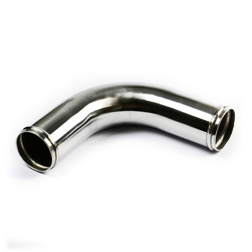 Genuine SAAS Aluminium Pipe with Polished Finish 76mm Diameter x 90 Degree