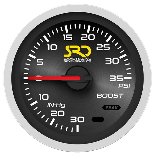 SAAS Boost Gauge - 30inHg-35psi 52mm SRD Series 12V