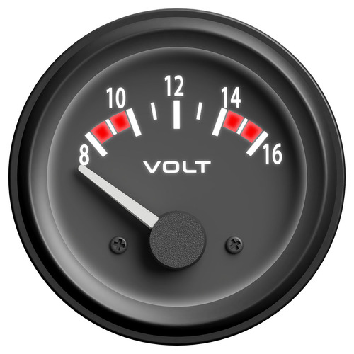 Genuine SAAS Volt Gauge Black Autoline 8V - 18V