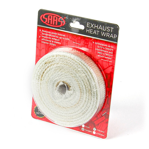 SAAS Exhaust Wrap Fibreglass - 25mm (1in) x 10m