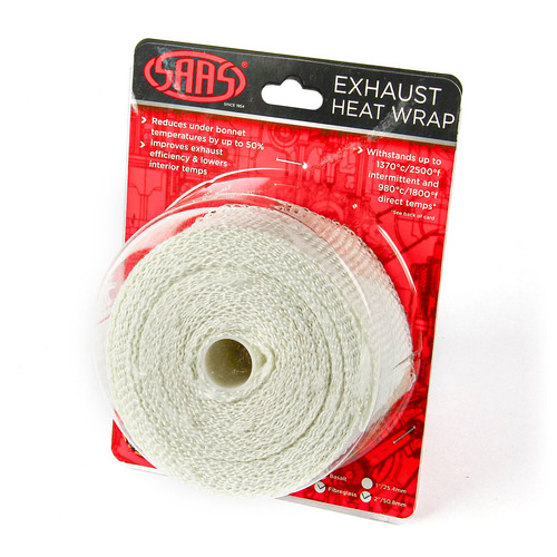 SAAS Exhaust Wrap Fibreglass - 50mm (2in) x 10m