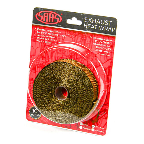 SAAS Exhaust Wrap Basalt Titan - 25mm (1in) x 10m