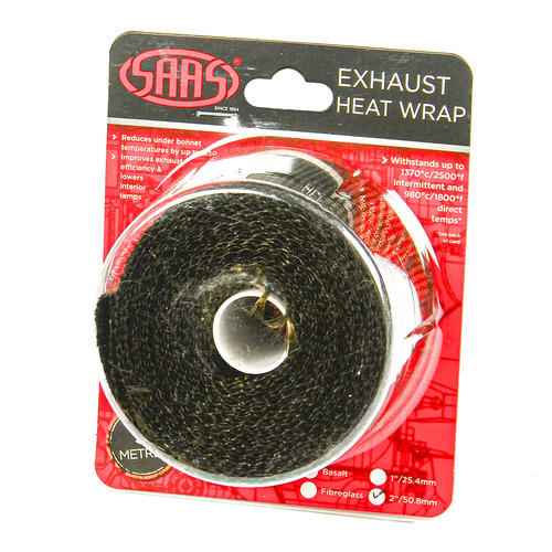 SAAS Exhaust Wrap Basalt Black - 50mm (2in) x 5m