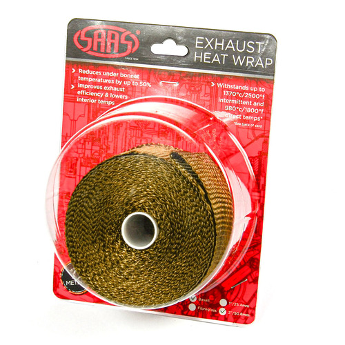 SAAS Exhaust Wrap Basalt Titan - 50mm (2in) x 10m