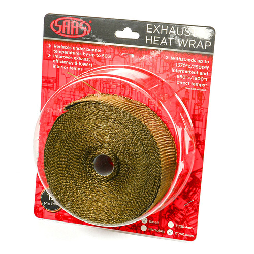 SAAS Exhaust Wrap Basalt Titan - 50mm (2in) x 15m