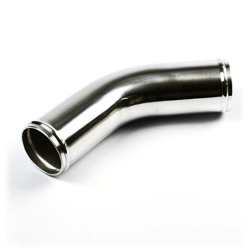 Genuine SAAS Aluminium Pipe Polished Finish 63mm Diameter x 45 Degree