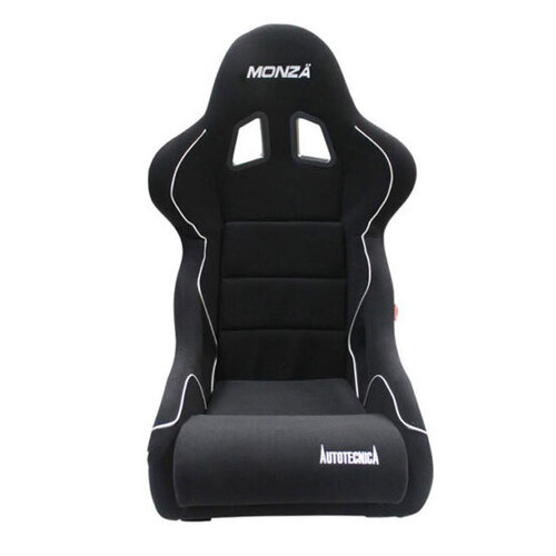 Autotecnica High Fixed Back Sports Fibreglass Cotton Seat Car Fixed Back Universal - Includes Side L Mounting Brackets - SS07C