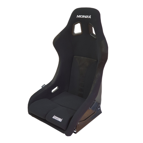 Autotecnica Fixed Back Sports Fibreglass Cotton Seat Car Universal - Includes Side L Mounting Brackets - SS08C