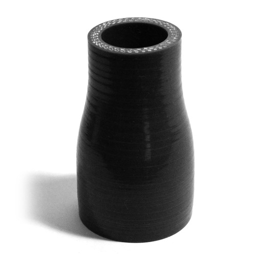 SAAS Straight 4 Ply Silicone Reducer 25mm x 38mm x 76mm Black