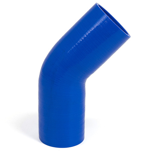 SAAS 45Deg 4 Ply Silicone Hose 76mm x 76mm Blue