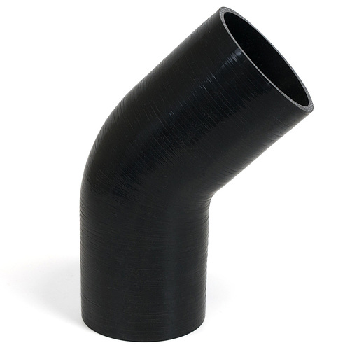 SAAS 45Deg 4 Ply Silicone Hose 89mm x 89mm Black