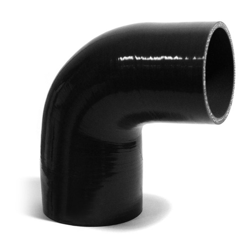 SAAS 90Deg 4 Ply Silicone Reducer 76mm x 89mm Black