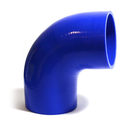 SAAS 90Deg 4 Ply Silicone Hose 89mm x 89mm Blue