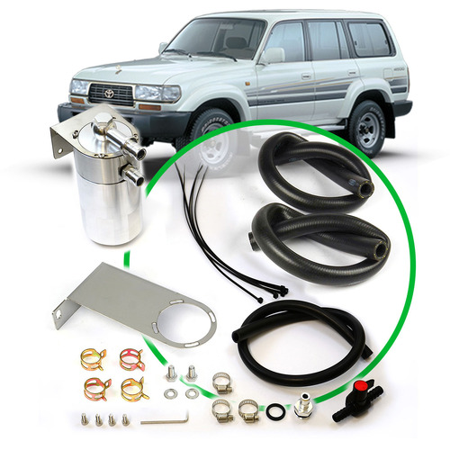 Genuine SAAS Oil Catch Tank Full Kit for Toyota Landcruiser 80 Series 1HD 1990-1998 Polished Can